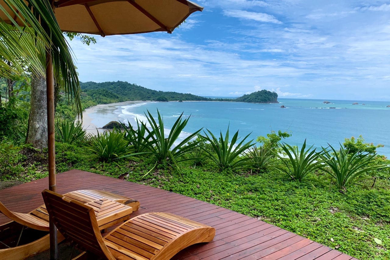 Looking out to Manuel Antonio National Park from Arenas Del Mar