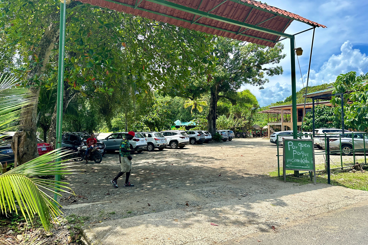 Parking near the park entrance of Cahuita Park