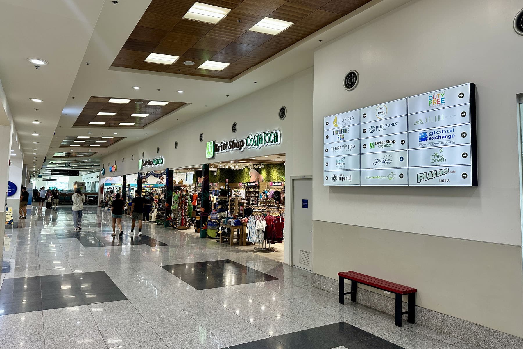 Liberia Apirport terminal sign for businesses