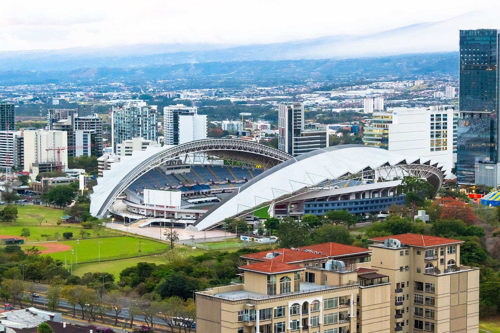 La Sabana Park and National Stadium in San Jose, Costa Rica